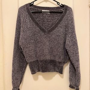 Womens Urban Outfitters medium gray/green super soft cropped sweater